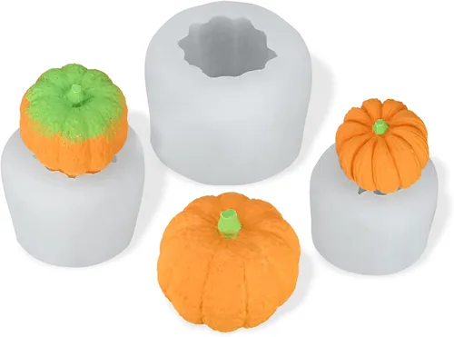 Miniatura 9 de Moldes de vela cilíndrica para hacer velas, 4 moldes de silicona de fundición de pilar para fundición de resina, jabón, espécimen de flores, Moldes