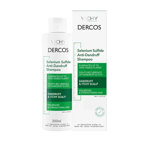 Miniatura 11 de Vichy Dercos Dandruff Shampoo, Antifungal Itchy Scalp Treatment for Men & Women, Clinical Strength Selenium Sulfide, Formulated with Niacinamide &