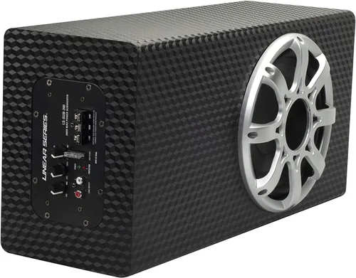 Magnadyne Subwoofer alimentado de 8 pulgadas con puerto de 320 vatios para graves profundos, diseño compacto perfecto para autos, camiones y