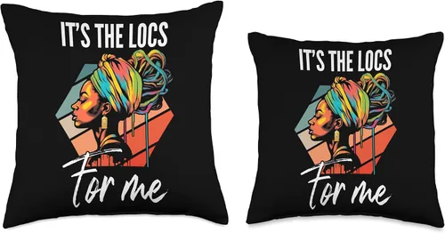 Miniatura 3 de Locs Afro Dreadlocks Love Natural Beauty Hair It's the Locs for Me Afro Hair - Almohada negra americana africana, 16 x 16 pulgadas, multicolor