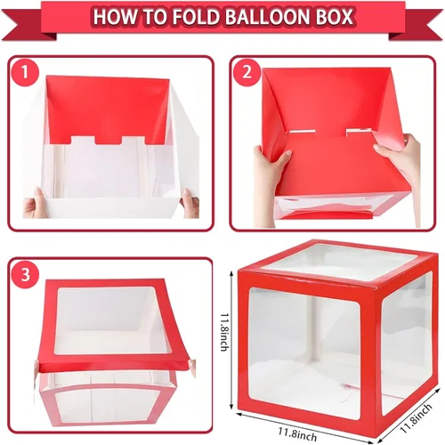 Miniatura 7 de Guudmua Kit de decoración para el día de San Valentín, decoraciones de feliz aniversario, 4 cajas de globos, guirnalda de globos, decoraciones