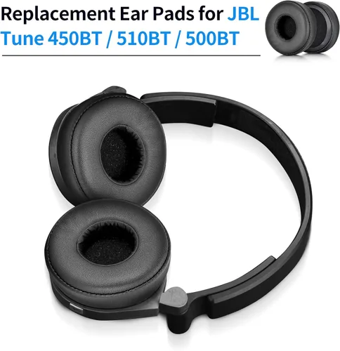 Miniatura 2 de Almohadillas de repuesto para Sony MDR-ZX100/ZX110/ZX220BT/ZX300/ZX310/ZX330 para JBL Tune 450BT/510BT/500BT /E40BT / UA Sport Wireless (negro)