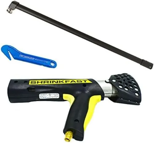 Miniatura 2 de Pistola de calor de propano Shrinkfast 998, 200000 BTU, lista para usar con manguera de 25 pies, regulador, llave, estuche rígido, extensión