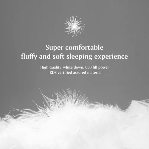 Miniatura 3 de Beautyrest Edredón de plumón blanco de mezcla de Tencel/algodón, calidez ligera, fabricado en Estados Unidos, potencia de relleno 650, tamaño Queen