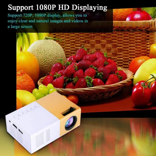 Miniatura 4 de Proyector inteligente, mini proyector LED portátil de 6000 lúmenes, proyector de video de cine en casa de 1080P, adecuado para recreación al aire