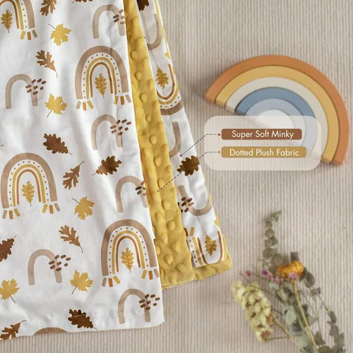 Miniatura 3 de Soarwg Kids Manta de Bebé Unisex para Recién Nacido, Mantas de Arcoíris Súper Suaves y Cómodas, para Cama de Guardería de Bebé y Niño Pequeño, Manta