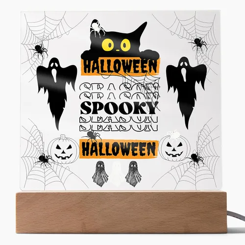 Miniatura 11 de Lámpara de Halloween espeluznante con decoración de luz nocturna con temática de araña y esqueleto, escena de castillo fantasma para una experiencia