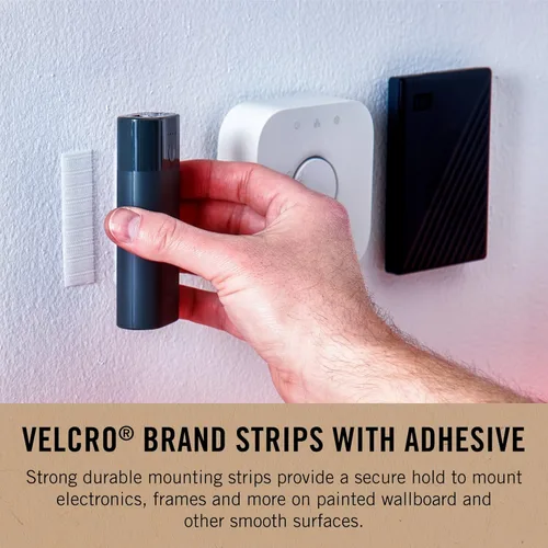 Miniatura 2 de VELCRO Brand ECO Collection Cintas, tiras adhesivas adhesivas adhesivas de 2 1/2 pulgadas x 3/4 pulgadas, material sostenible 30% reciclado, 8 Blanco