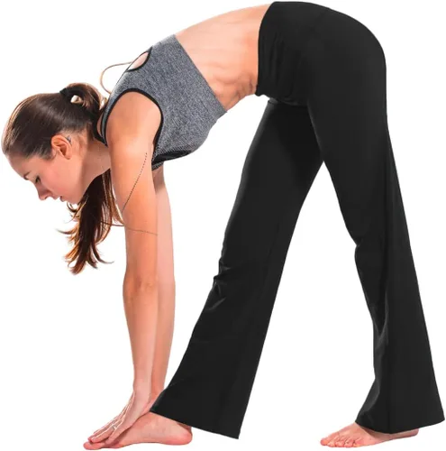 Miniatura 52 de Safort Pantalones de yoga con entrepierna de 28" 30" 32" 34"más amplios en la parte inferior para botas altas, 4 bolsillos, UPF50+