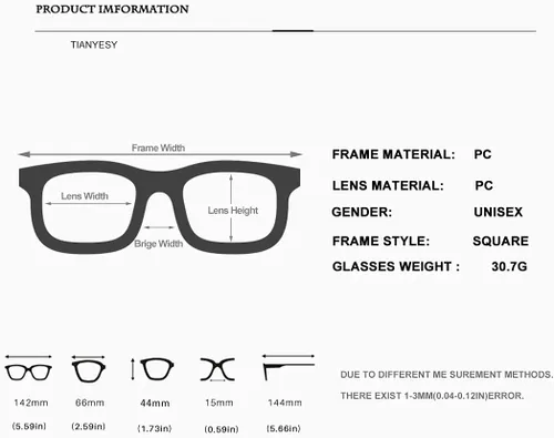 Miniatura 6 de Gafas de sol para mujer, diseño clásico, minimalista, a la moda, UV400, cuadradas, unisex, TY2984