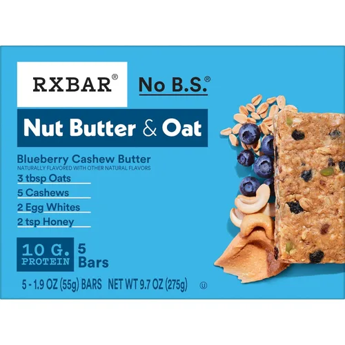 Miniatura 8 de RXBAR Barras de mantequilla de nuez y avena con proteína, snacks de proteína, mantequilla de arándano y anacardo (6 cajas, 30 barras)