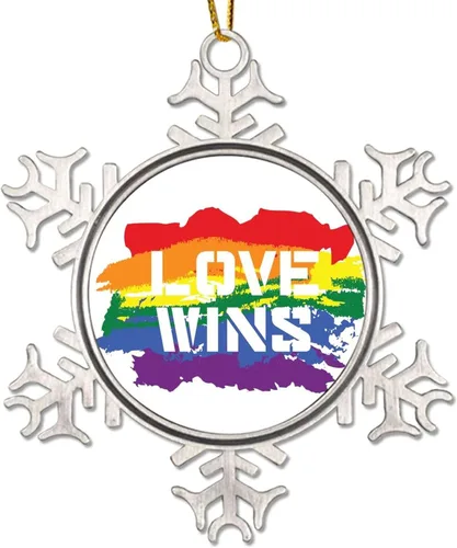 Miniatura 15 de Adornos de Navidad para árbol Love Wins Bisexual Lesbianas Adornos Gay Decoración de árbol de Navidad Recuerdo Bisexual Orgullo Arco Iris Gay LGBTQ
