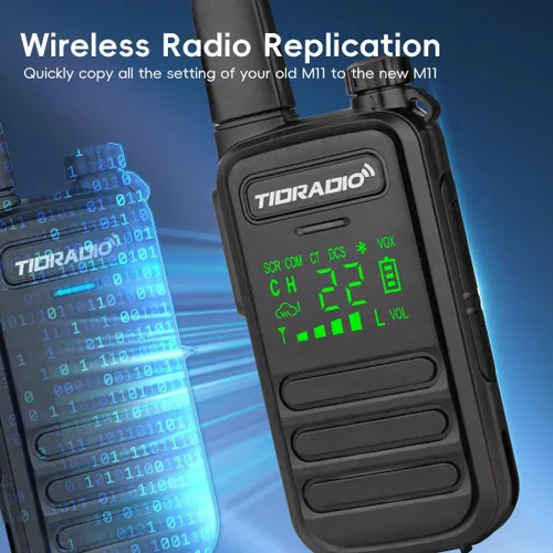 Miniatura 6 de TIDRADIO TD-M11 Walkie Talkies impermeable IP67, programación Bluetooth de aplicación/web, radios bidireccionales FRS de largo alcance, copia freq
