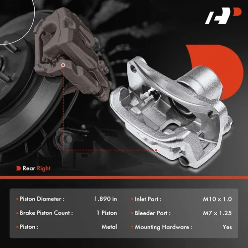 Miniatura 2 de A-Premium Conjunto de pinza de freno de disco con soporte compatible con los modelos Toyota, Sequoia 2008-2020 y Tundra 2015-2020 (desde 8/2015)
