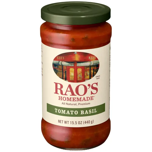 Miniatura 28 de Rao's Homemade Salsa de tomate, Tomate y Albahaca, 24 onzas, salsa versátil para pasta, bajo en carbohidratos, totalmente natural, calidad premium