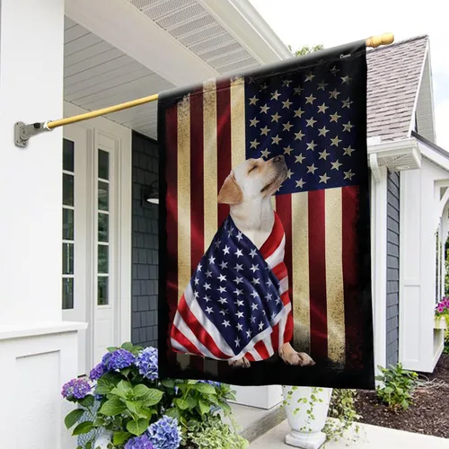 Miniatura 38 de FLAGWIX Banderas de perro patriota americano, bandera de perro labrador retriever de doble cara, decoración para el hogar, exterior, bandera