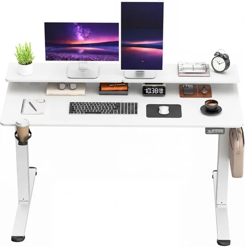 Miniatura 12 de Furmax Escritorio eléctrico de pie de 45 x 24 pulgadas, escritorio de pie para sentarse, altura ajustable, escritorio de oficina en casa con memoria