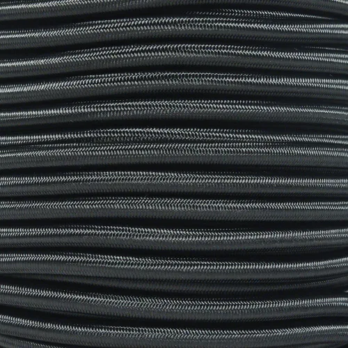 Paracord Planet | Cuerda elástica de nailon de 1/4 de pulgada | Fabricado en los Estados Unidos | Negro, 10 pies