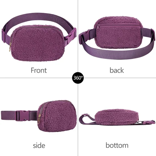 Miniatura 215 de Riñonera cruzada para mujeres y hombres, bolsa para cinturón para senderismo con correa ajustable, riñonera para correr, entrenamiento, deportes