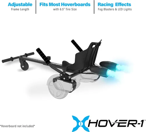 Miniatura 2 de Hover-1 Falcon-1 Accesorio para buggy Luces LED Turbo, compatible con todos los hoverboards de 6.5 y 8 pulgadas, control de rueda trasera operado