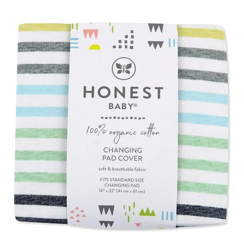 Miniatura 18 de HonestBaby Funda para cambiador de algodón orgánico unisex para bebé y pijamas para niños pequeños, azul claro (algodón terry), paquete de 1 unidad