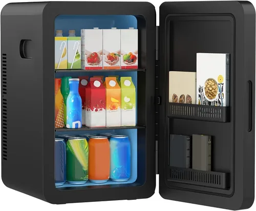 Miniatura 11 de advwin Mini Refrigerador de 22L para Dormitorio, 30 Latas Enfriador y Calentador Portátil Refrigeradores Compactos con Alimentación CA/CC