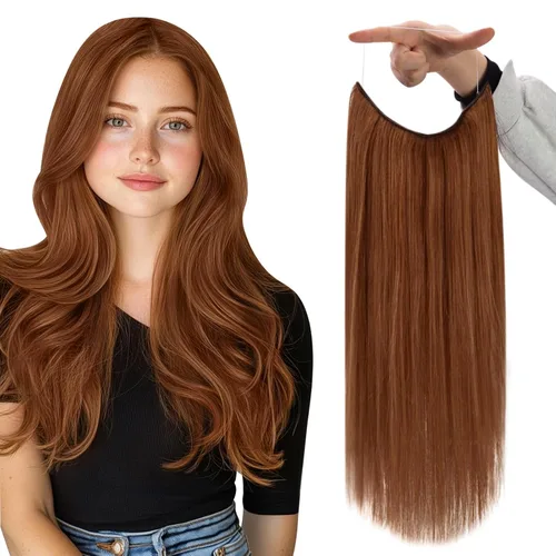 Miniatura 41 de Fshine - Extensiones de cabello humano con clip, de 16 pulgadas, con clip, color marrón chocolate, mezcla de rubio caramelo, extensiones de cabello