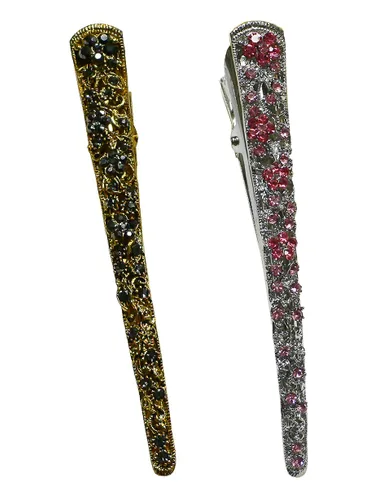 Miniatura 38 de NM110-2-6d1 - Juego de 6 pinzas de metal resistentes para el cabello para mujeres y niñas