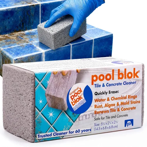 Miniatura 9 de Pumie - Paquete de 2 piedras pómez para limpieza de azulejos de piscina, removedor de calcio para manchas de azulejos y yeso, limpiador