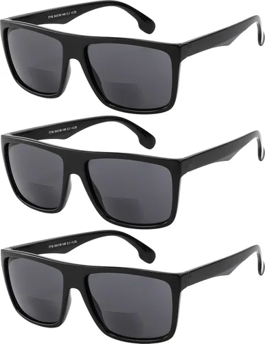 Yogo Vision Lentes de sol bifocales de lectura para hombres y mujeres, estilo retro, protección solar UV400, lentes de lectura para exteriores +1