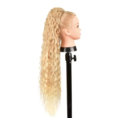 Miniatura 6 de BHF Extensiones de cola de caballo orgánicas de 32 pulgadas + 30 pulgadas, con cordón negro, extensiones de cabello extralargas con clip para mujer