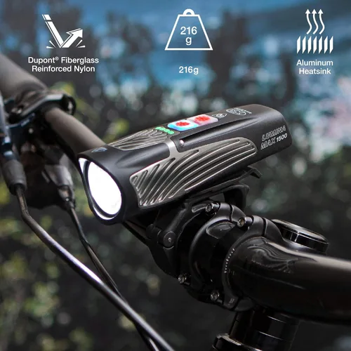 Miniatura 6 de NiteRider Lumina Max 1500/2000/2500 Bike Light USB-C Rechargeable LED Headlight with Wireless Control, 8 Lighting Modes, 8-Step Fuel Gauge, IP64