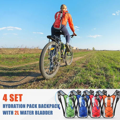 Miniatura 7 de Chunful Hydration Backpack with 2L Water Bladder, Lightweight Hydration Pack Outdoor Water Backpack for Men Women Running Cycling Biking Climbing