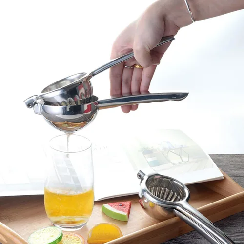 Miniatura 3 de COHEALI Handheld Stainless Steel Lemon Squeezer Manual Fruit Juicer Portable Citrus Press for Kiwi Mango Watermelon Easy to Clean Non-electric