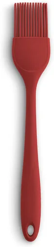 Miniatura 9 de Mrs. Anderson's Baking Espátula delgada de silicona, flexible y antiadherente, diseño de una sola pieza, rojo, para mezclar, plegar, raspar, hornear