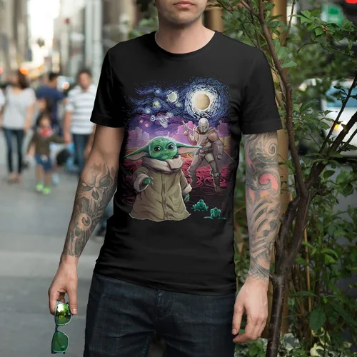 Miniatura 3 de Starry Night Surreal Artwork T-Shirt