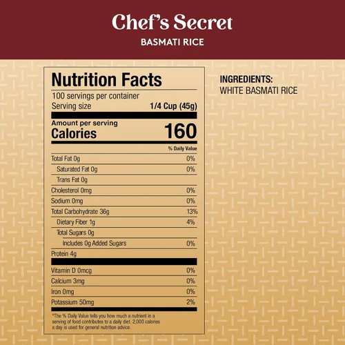 Miniatura 2 de Arroz Basmati Royal Chef's Secret en grano, extra largo, de 10 libras
