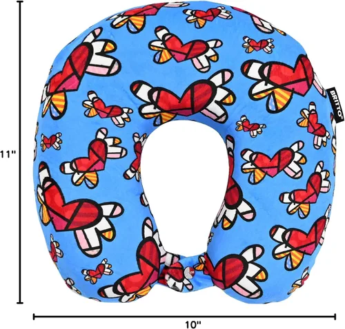 Miniatura 10 de BRITTO Romero - Almohada de cuello de espuma viscoelástica de viaje - corazones voladores