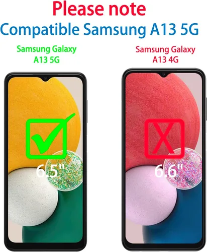 Miniatura 2 de Funda para Samsung Galaxy A13 5G (no para A13 4G), funda de teléfono [grado militar] 3 en 1 a prueba de golpes, resistente protección contra golpes