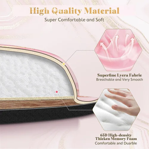 Miniatura 3 de Gimars Juego Mejorado Ampliado de Almohadilla de Apoyo para Muñeca de Teclado de Espuma Viscoelástica de Gel, Diseño Ergonómico Cómodo