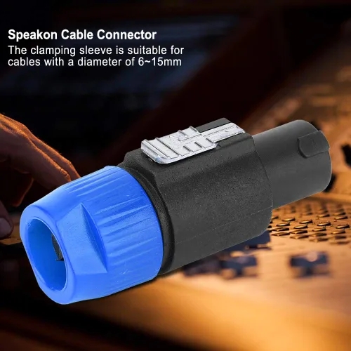 Miniatura 2 de Fydun 10PCS C NL4FC Conector de altavoz de audio, enchufe de 4 pines, azul