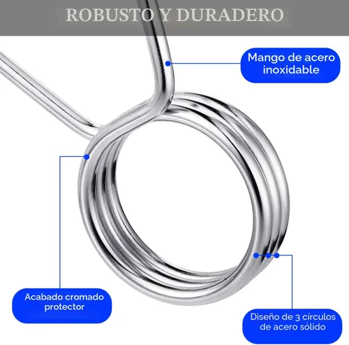 Miniatura 3 de Sumind 4 collares de resorte para mancuernas de 2 pulgadas, abrazaderas de barra, clips para levantamiento de pesas, ejercicio, suministros