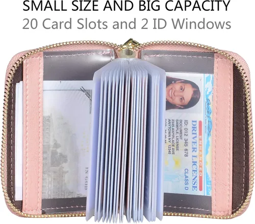 Miniatura 4 de Tarjetero de piel para tarjetas de crédito y carnet de identidad, con tecnología RFID, para mujer