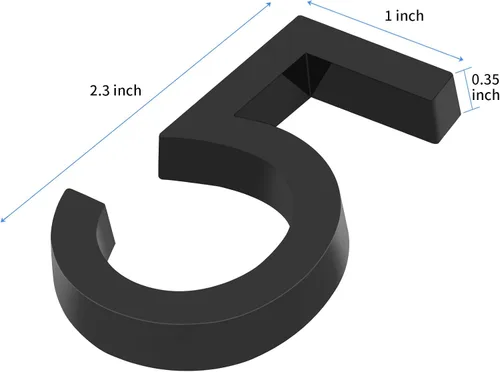 Miniatura 2 de Números de buzón autoadhesivos, calcomanías de número de dirección de puerta para oficina, efecto 3D elevado, cromado