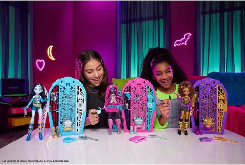 Miniatura 6 de Monster High Skulltimate Secrets - Juego de muñecas y accesorios, Hauntlywood Mysteries Frankie Stein con armario revelador y más de 19 sorpresas