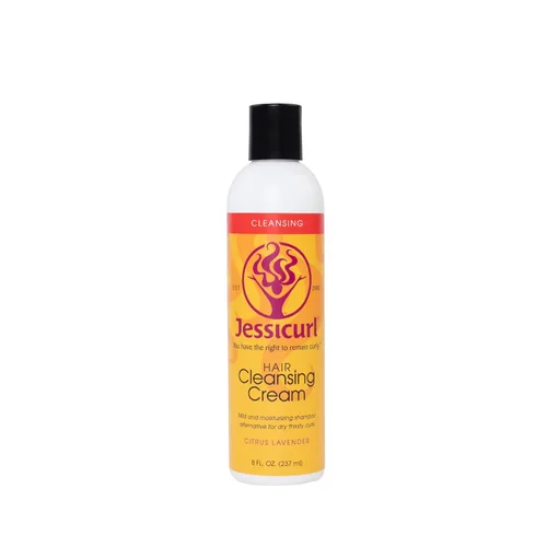 Jessicurl, Crema limpiadora para el cabello, lavanda cítrica, 8 onzas líquidas. Champú hidratante para cabello rizado, champú sin sulfato para
