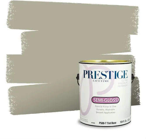 Miniatura 246 de Prestige Paints - Pintura exterior e imprimación en uno, 1 galón, plano, compatibilidad comparable con el color menta «Whipped Mint» de Behr