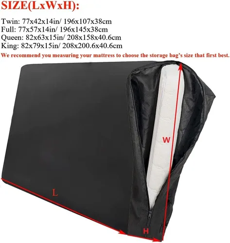 Miniatura 3 de Funda para bolsa de colchón para mudanza y almacenamiento, reutilizable, resistente, impermeable, para colchón de cama, bolsas de almacenamiento