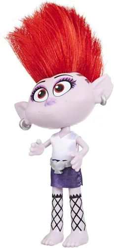 Miniatura 3 de DREAMWORKS TROLLS Stylin' Barb Fashion Doll con vestido extraíble y accesorio para el cabello, inspirada en Trolls World Tour, niñas de 4 años
