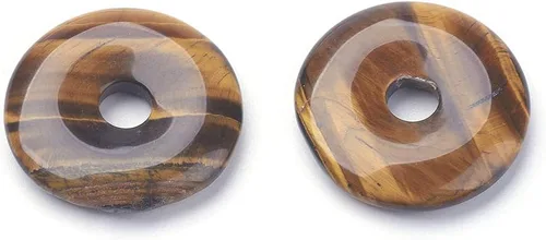 Miniatura 16 de FASHEWELRY 10 colgantes de piedras preciosas de disco de jade natural de 0.945-0.984 in, agujero grande curativo chakra, piedra pulida, abalorios